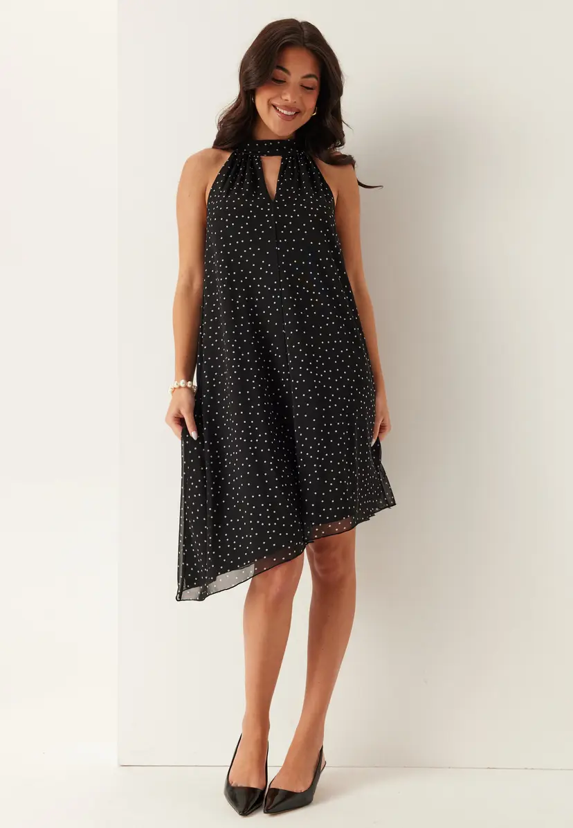 Bubbleroom Tie Reversible Short Mesh Dress