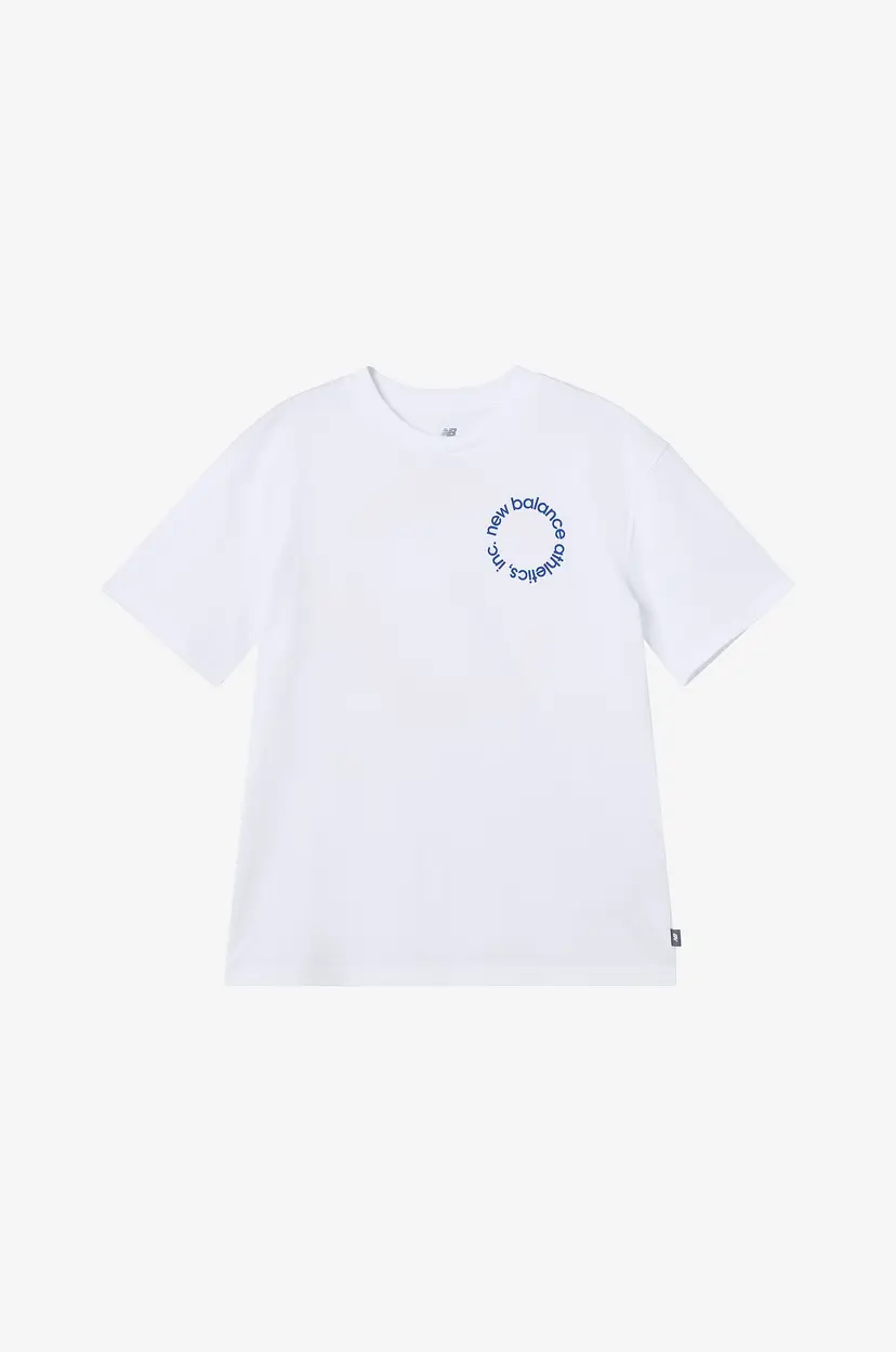 New Balance T-skjorte NB Circular Logo Graphic Tee - Hvit