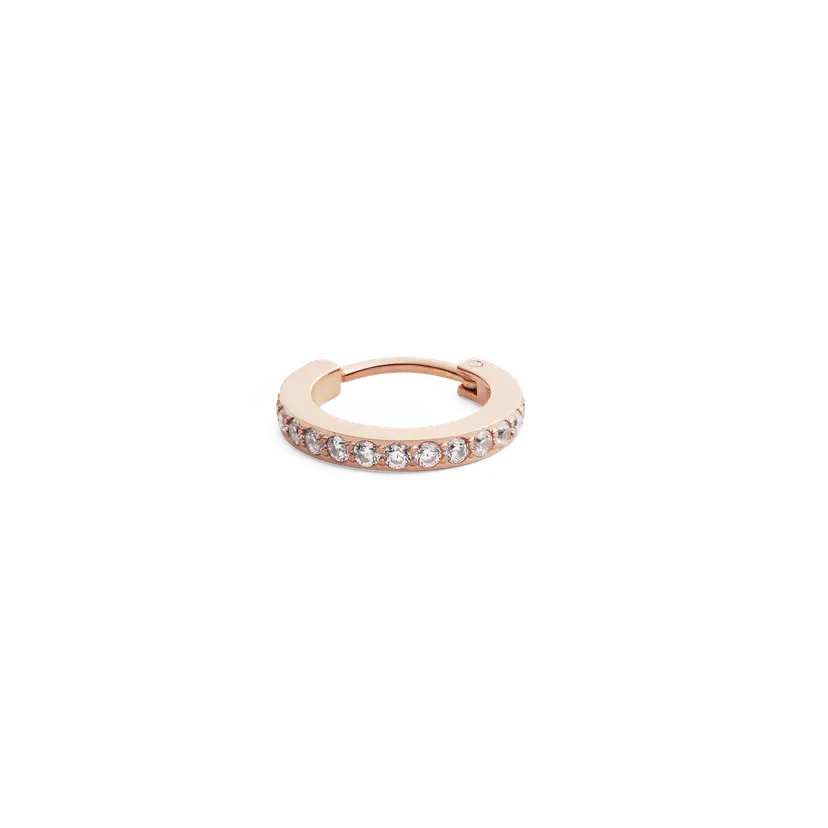 Rose Gold Earrings Crystal Hoop Earring | DW