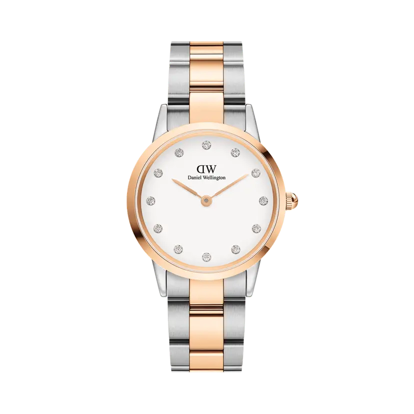 Daniel Wellington Rose Gold 28mm Watch Iconic Link Lumine | DW