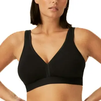 Naturana NATURANA BH Athleisure Soft Bra Svart bomull B 80 Dame