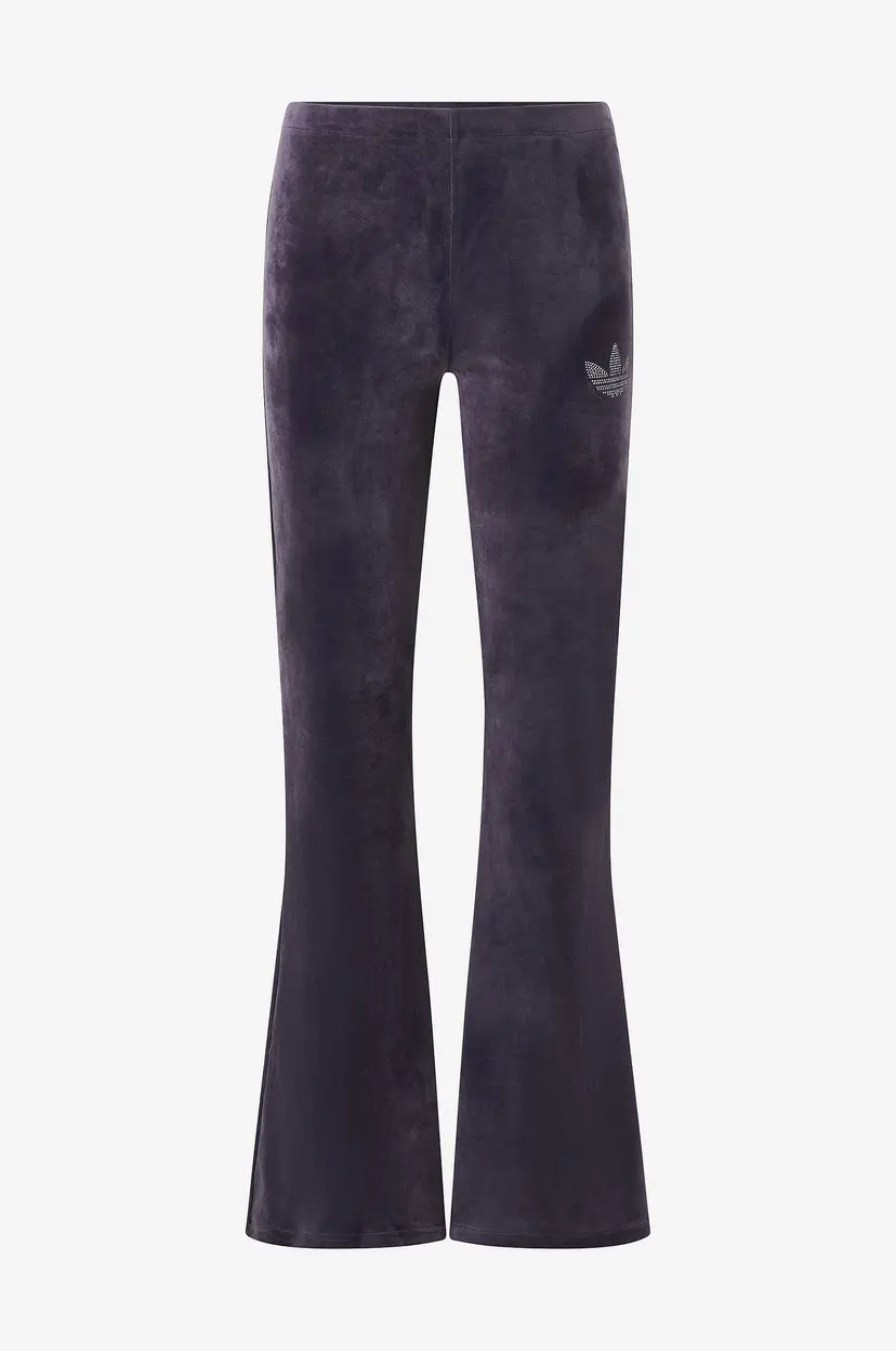 Adidas Originals Velurbukser Bling Flares - Blå