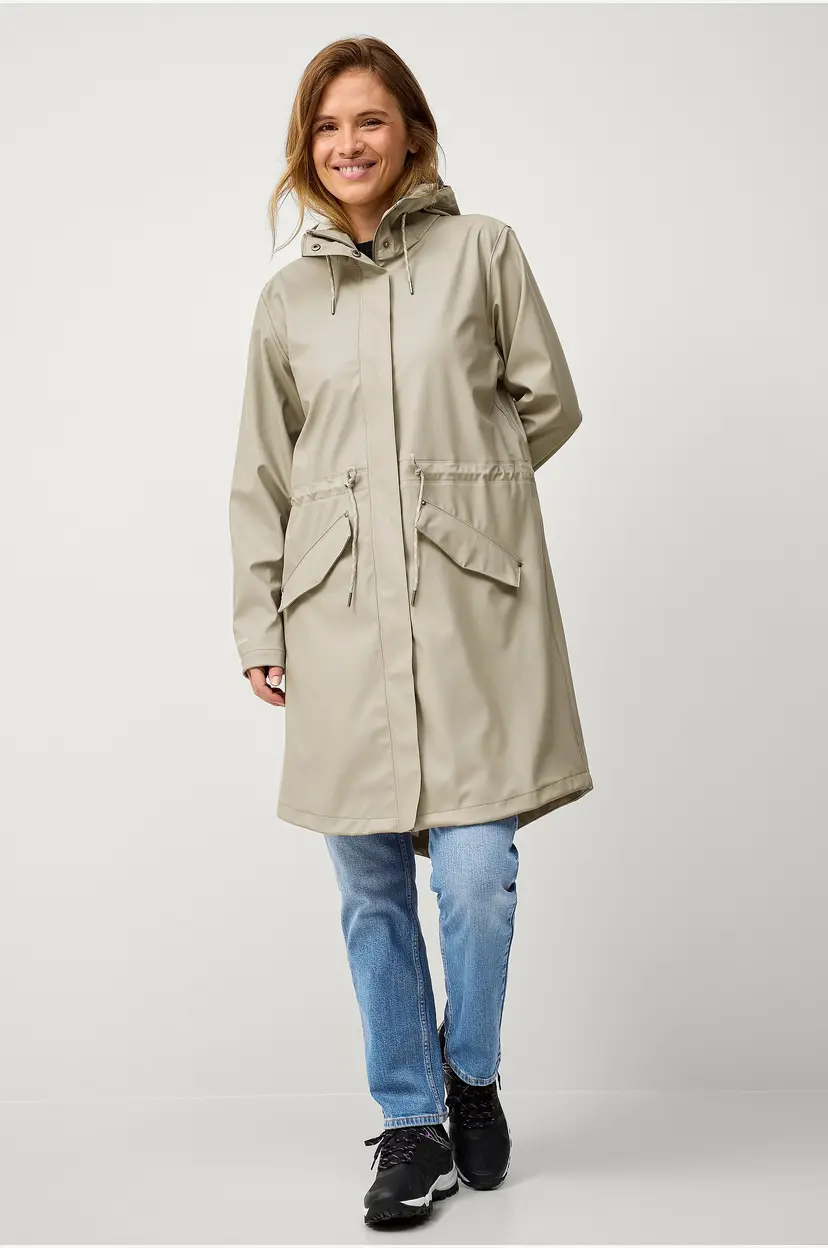 Áhkká Regnparkas Rain Waist Parka PU - Grønn