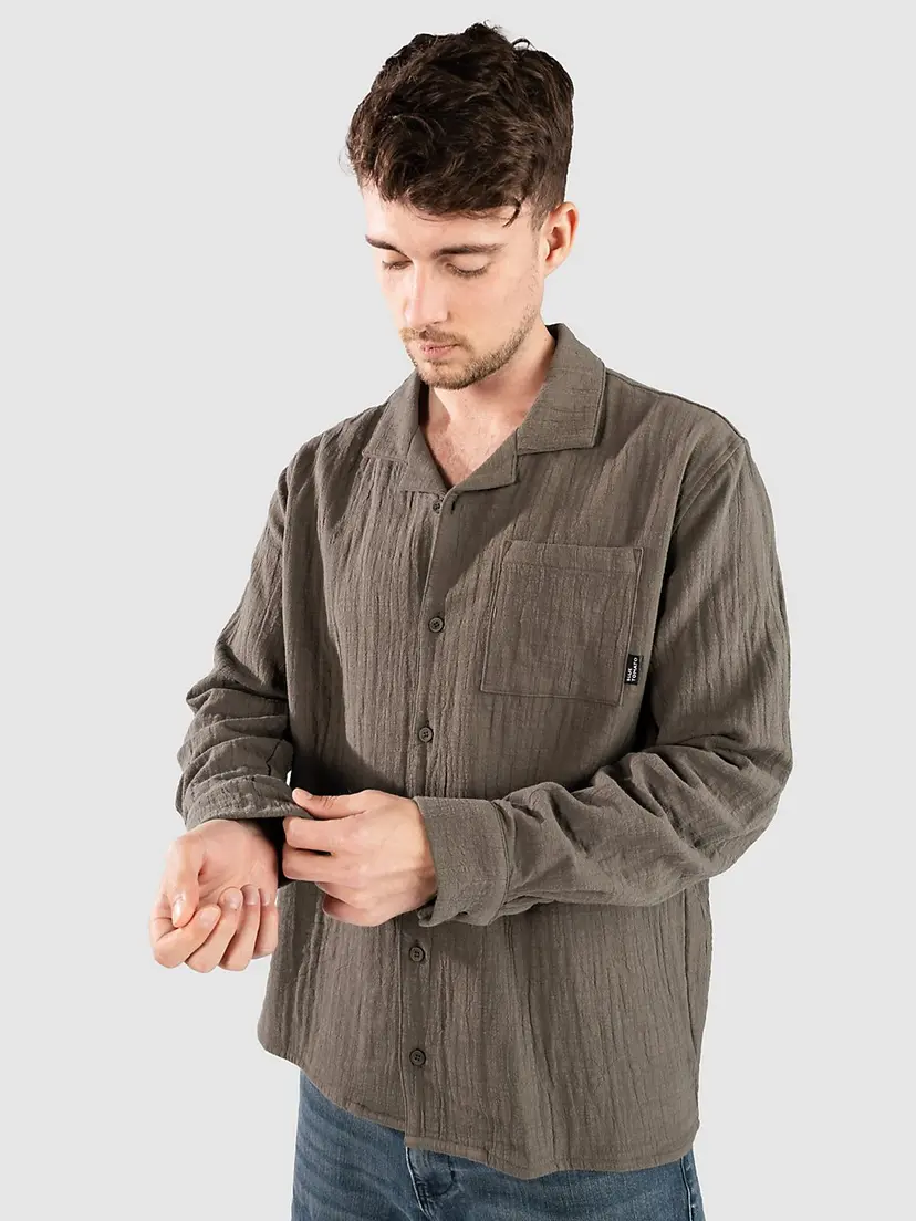 Blue Tomato Blue Tomato Plain Linen Skjorte grønn