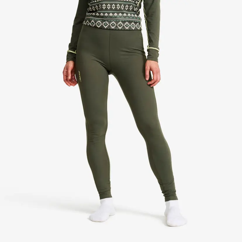 RevolutionRace Downhill Base Layer Pants Dame Kambaba Green