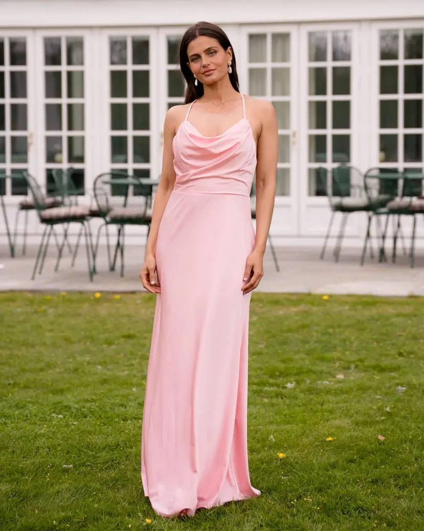 Floyd Maxikjole Renate - Festkjole - Rosa - Str L - Kjole til bryllup