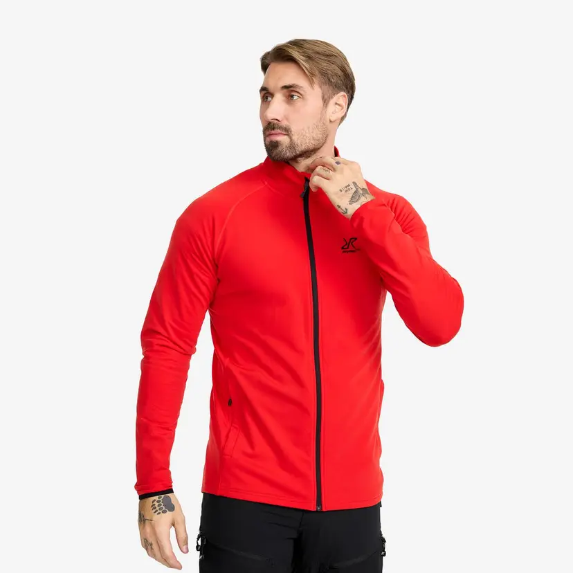 RevolutionRace Evolution Light Stretch Fleece Herre Aura Red