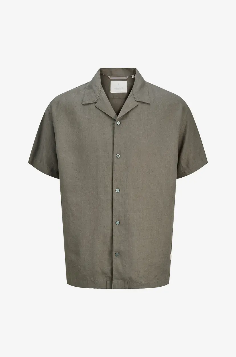 Jack & Jones Linskjorte jprcClawrence Linen Resort S/S - Grønn