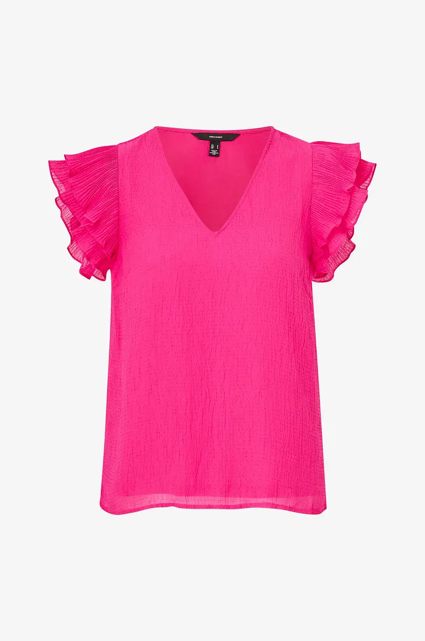Vero Moda Bluse vmHailey Capsleeve Top Wvn - Rosa