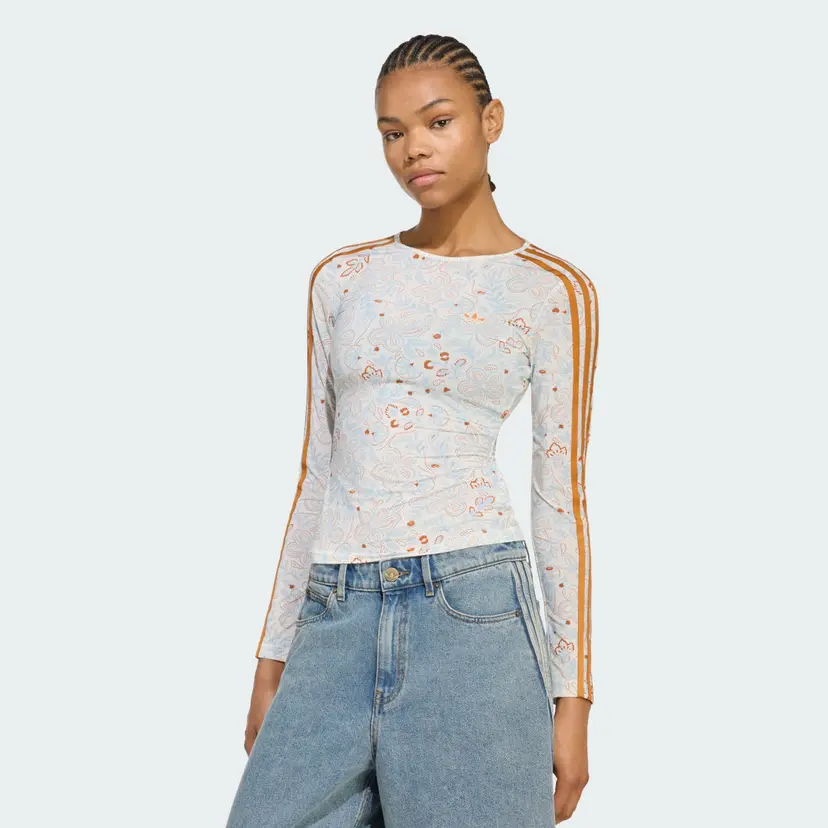 Adidas ADIDAS ORIGINALS SUMMER GLOW MESH GRAPHICS LONG SLEEVE T-SKJORTE