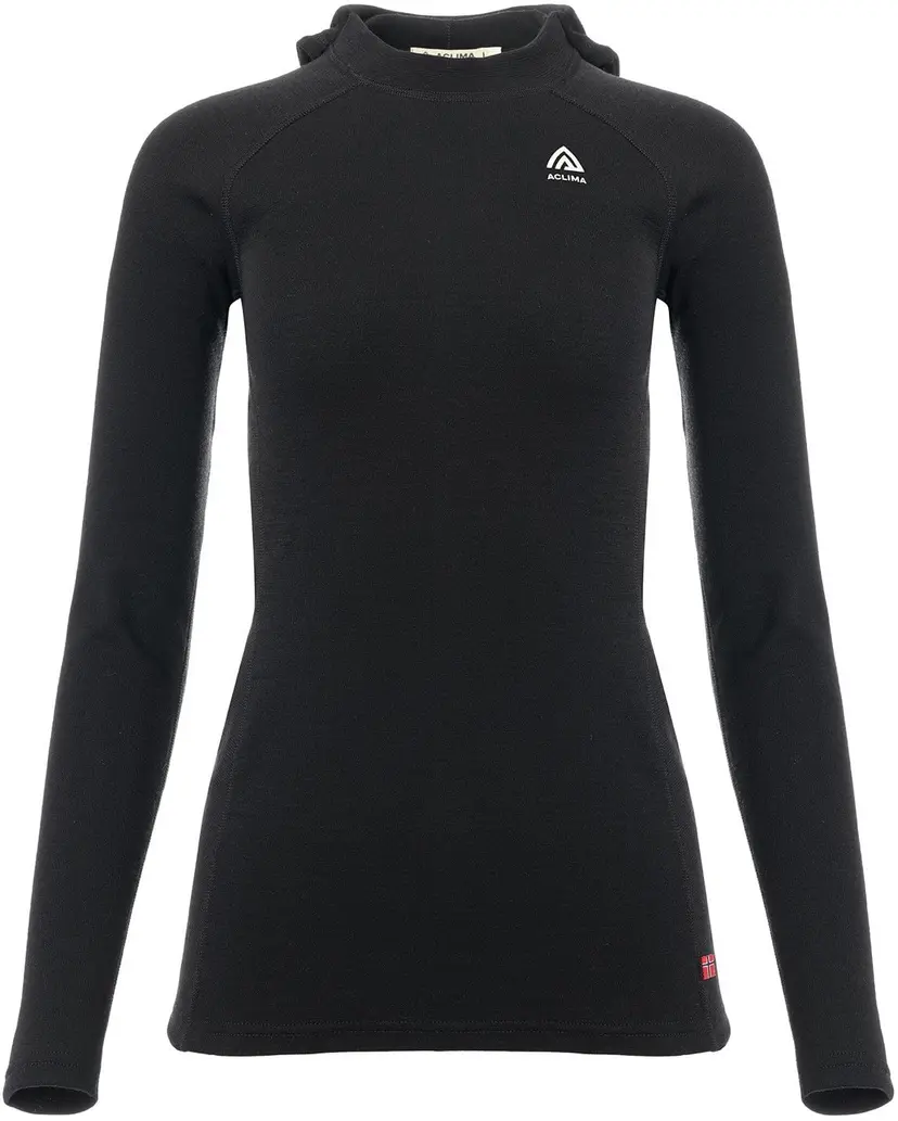 Aclima Aclima WarmWool Hoodsweater V2 Woman Jet Black