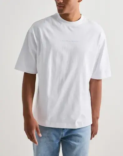 Selected Men Selected Men Slhrelaxnorman License Ss Tee Kortermede t-shirts Hvit