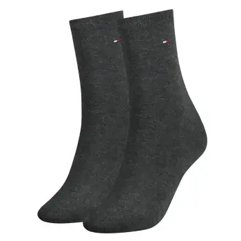 Tommy Hilfiger Tommy Hilfiger Strømper 2P Women Classic Casual Socks Antracit Str 39/42 Dame