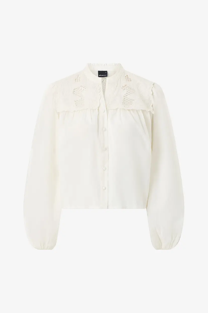 Gina Tricot Bluse Boho Blouse - Hvit