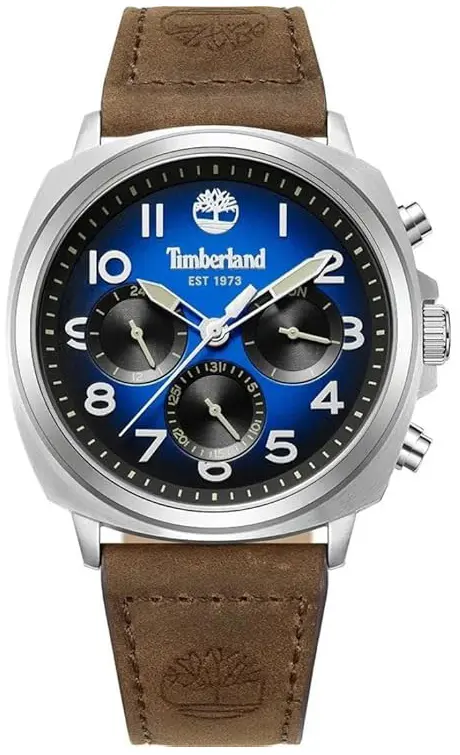 Timberland Timberland Herreklokke TDWGB0042007 Williston Blå/Lær Ø44 mm