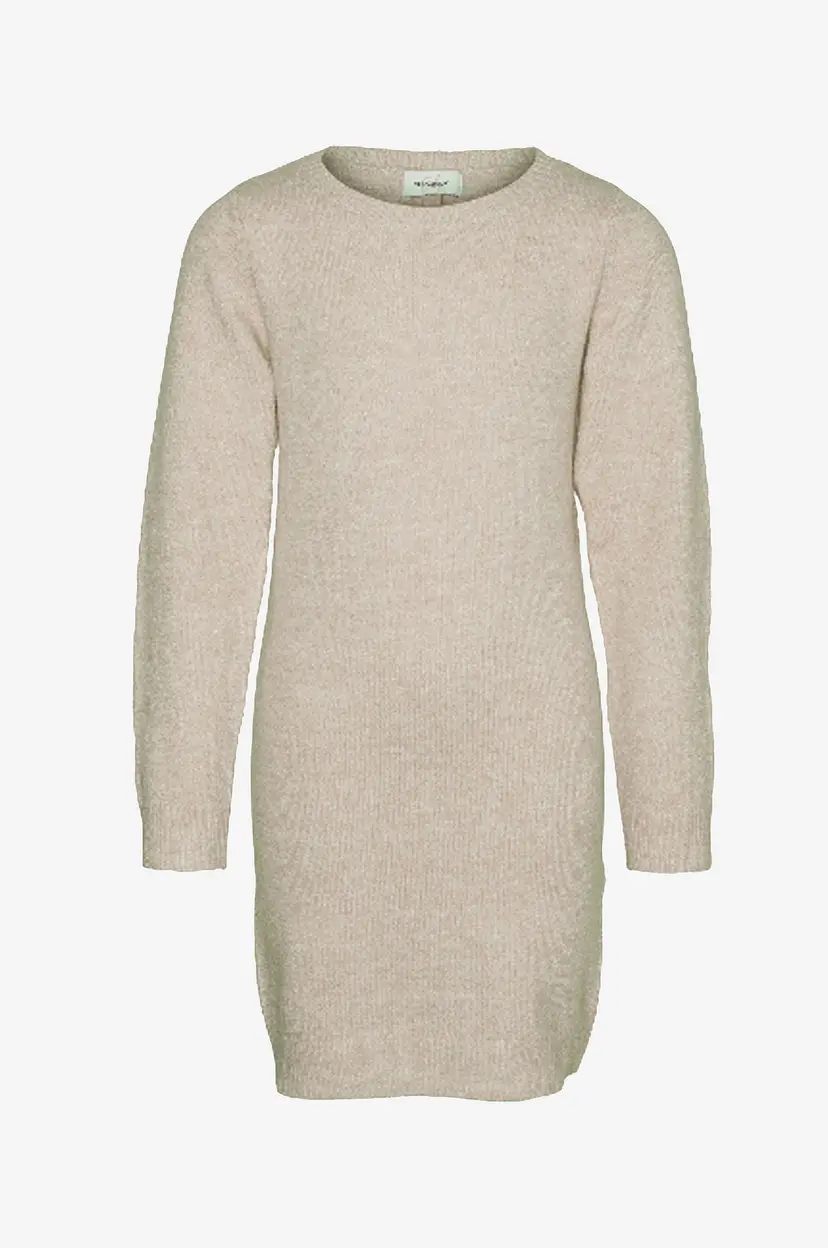 Vero Moda Girl Strikketkjole vmDoffy LS O-neck - Brun