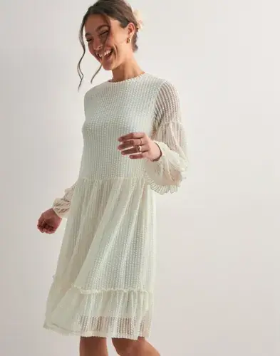 ONLY Only - Hvit - Onlnaja L/S Baloon Dress Cs Jrs