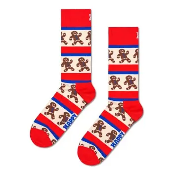 Happy Socks Happy socks Strømper Gingerbread Stripe Sock Rød modal Str 36/40