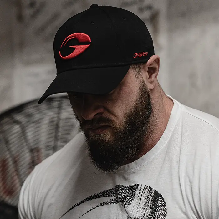 GASP Gasp Baseball Cap, Black/Red