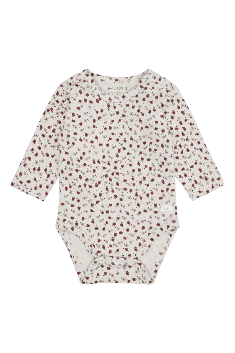 Hust and Claire Hust and Claire Bebe Blomst Body  Gray morn (50 / 0-1 mnd)
