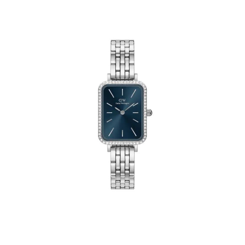 Daniel Wellington Silver 20x26mm Watch Quadro Lumine Bezel 5-link Arctic | DW