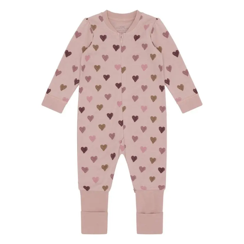 Hust and Claire Hust And Claire - Heldress i Ull og Bambus Manu Hearts Puff Adobe Rose