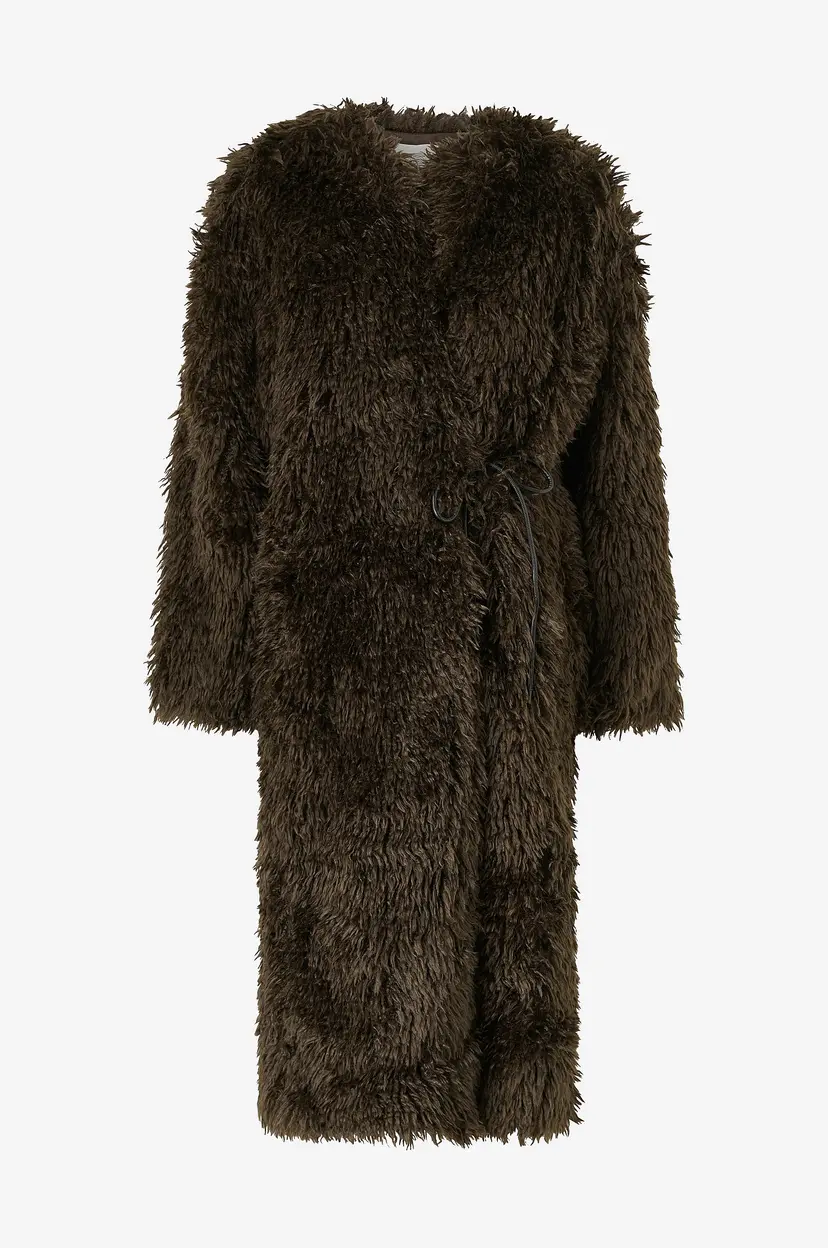 Second Female Frakk av juksepels Ophie Coat - Brun