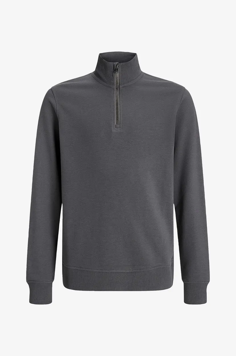 Jack & Jones Junior Collegegenser jjeBradley Sweat Half Zip Noos Jnr - Grå