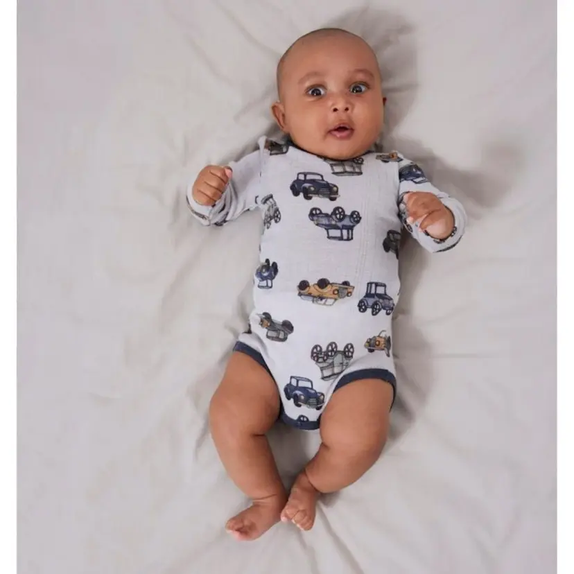 NAME IT Name It - Body Ull Baby Wang Cars Gray Dawn AOP