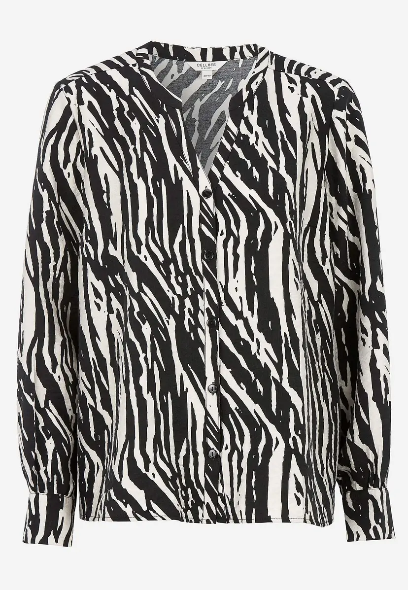 Cellbes of Sweden Vevet bluse med knapper