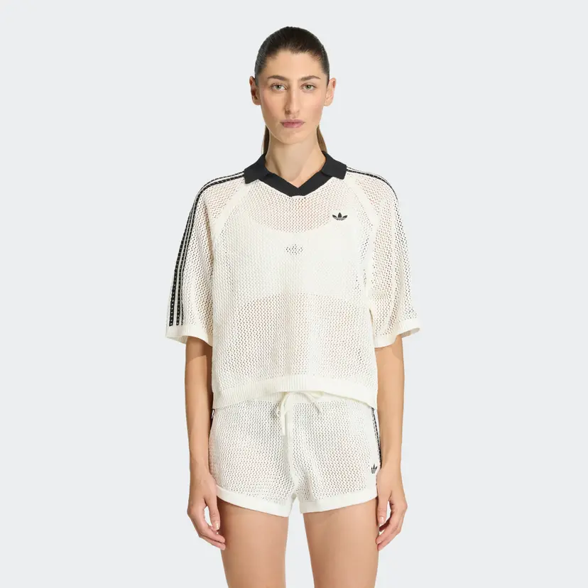 Adidas KNITTED CROCHET POLO