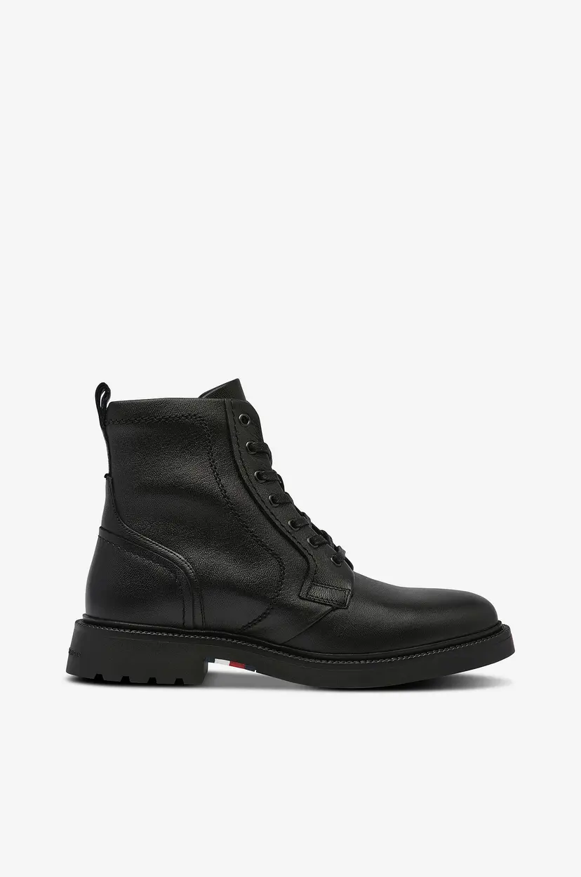 Tommy Hilfiger Boots Hilfiger Comfort Lwt Lth Boot - Svart