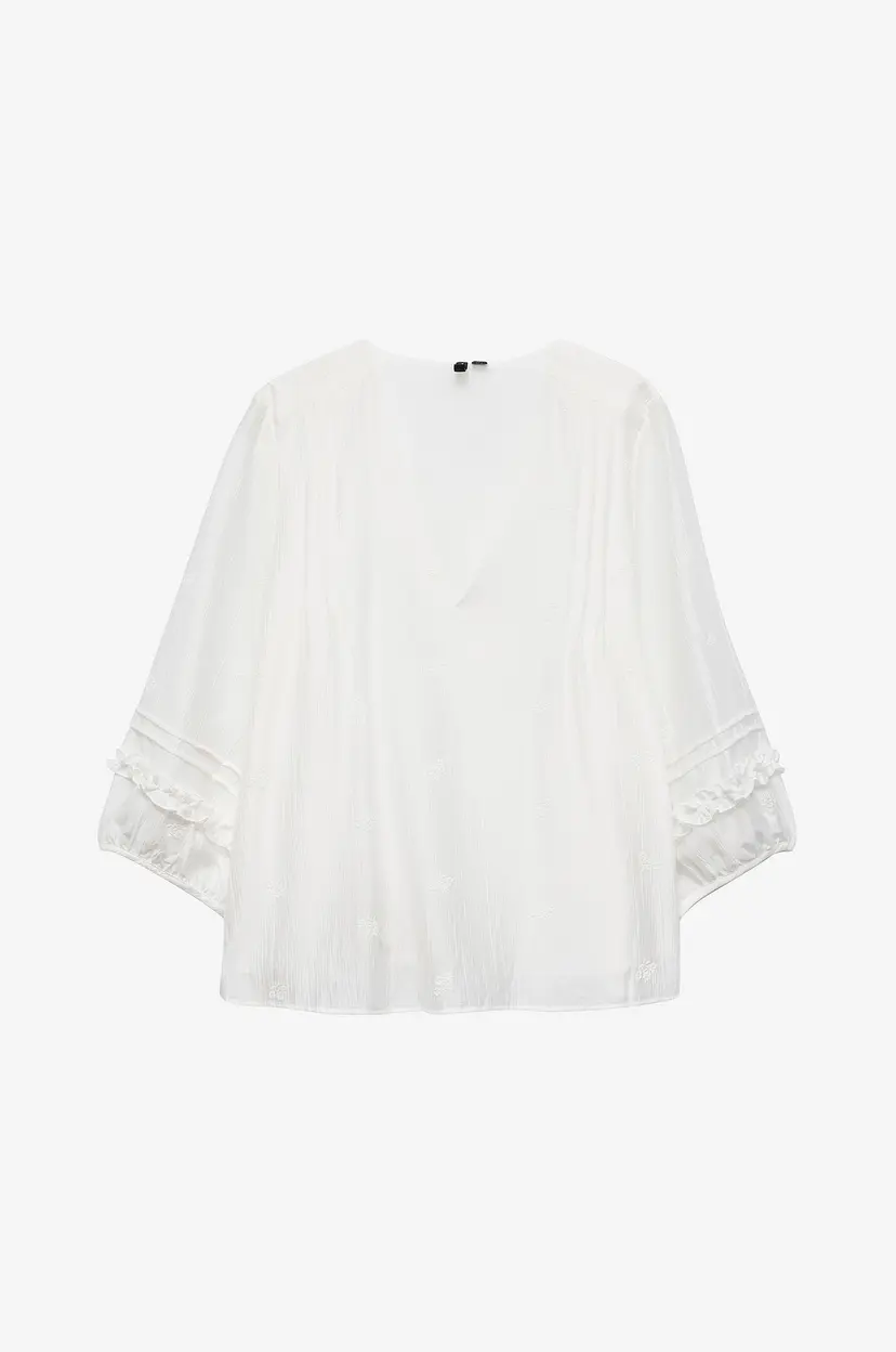 Vero Moda Curve Bluse Vmcleslie 3/4 Sleeve - Hvit