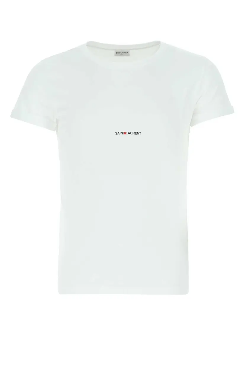 Saint Laurent Saint Laurent T-skjorter – Hvit
