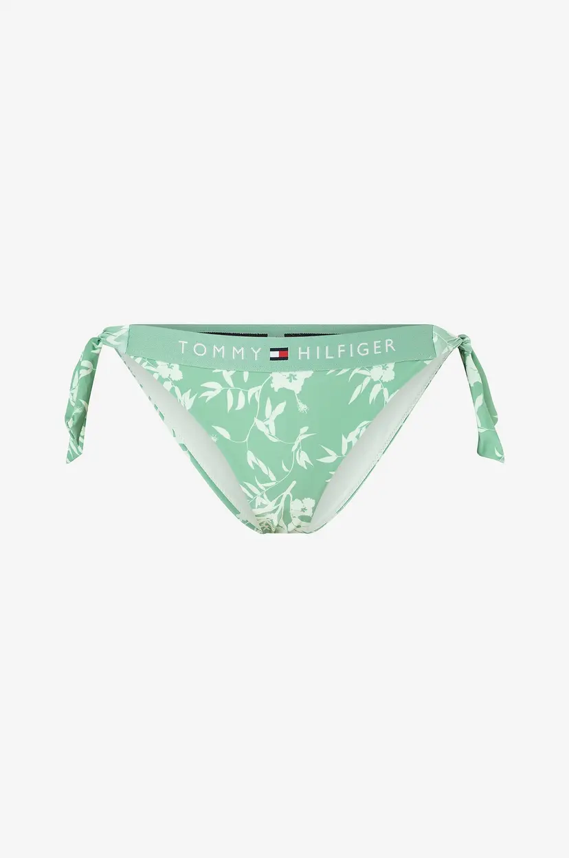 Tommy Hilfiger Bikinitruse Cheeky Side Tie Bikini Print - Grønn