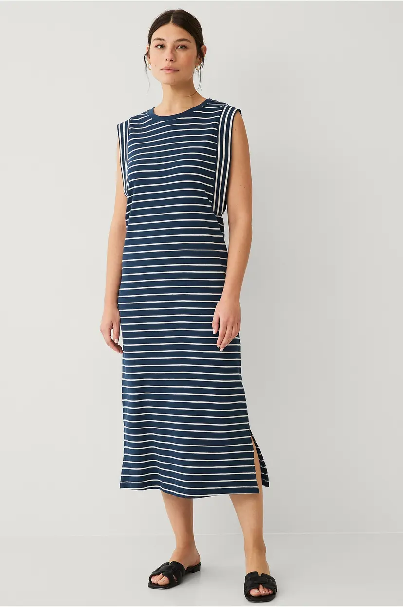 Vila Kjole viVeriana O-neck S/L Midi Dress - Blå