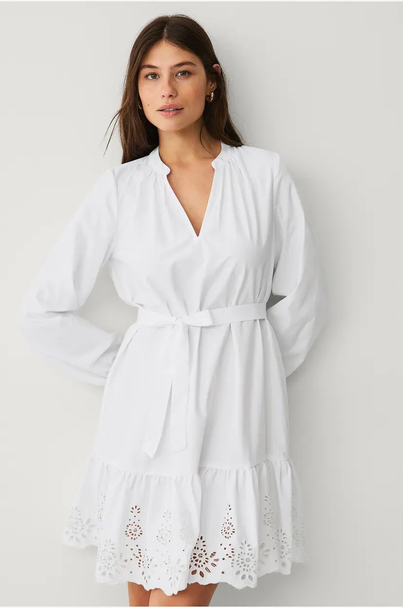 Vila Kjole viKelli V-neck Short Dress - Hvit