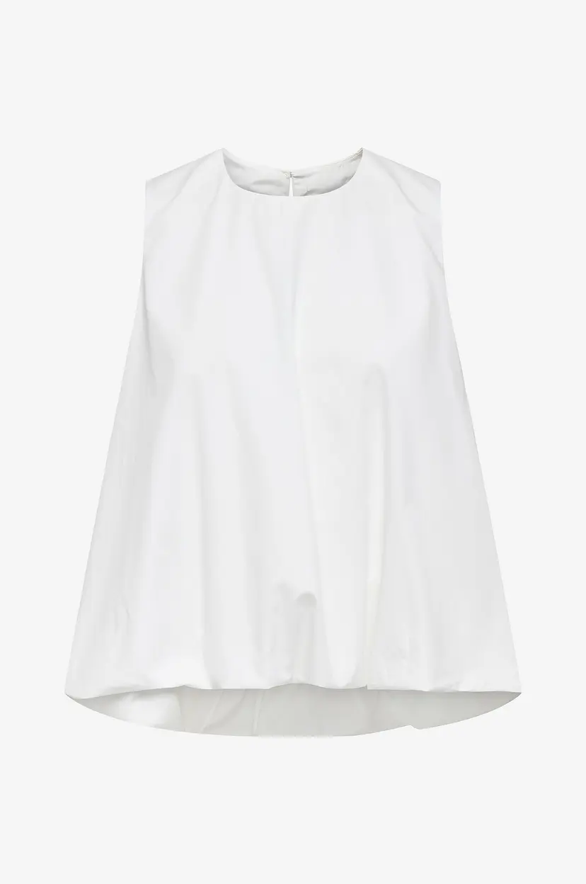 ONLY Bluse onlPiella S/L Baloon Top Wvn - Hvit