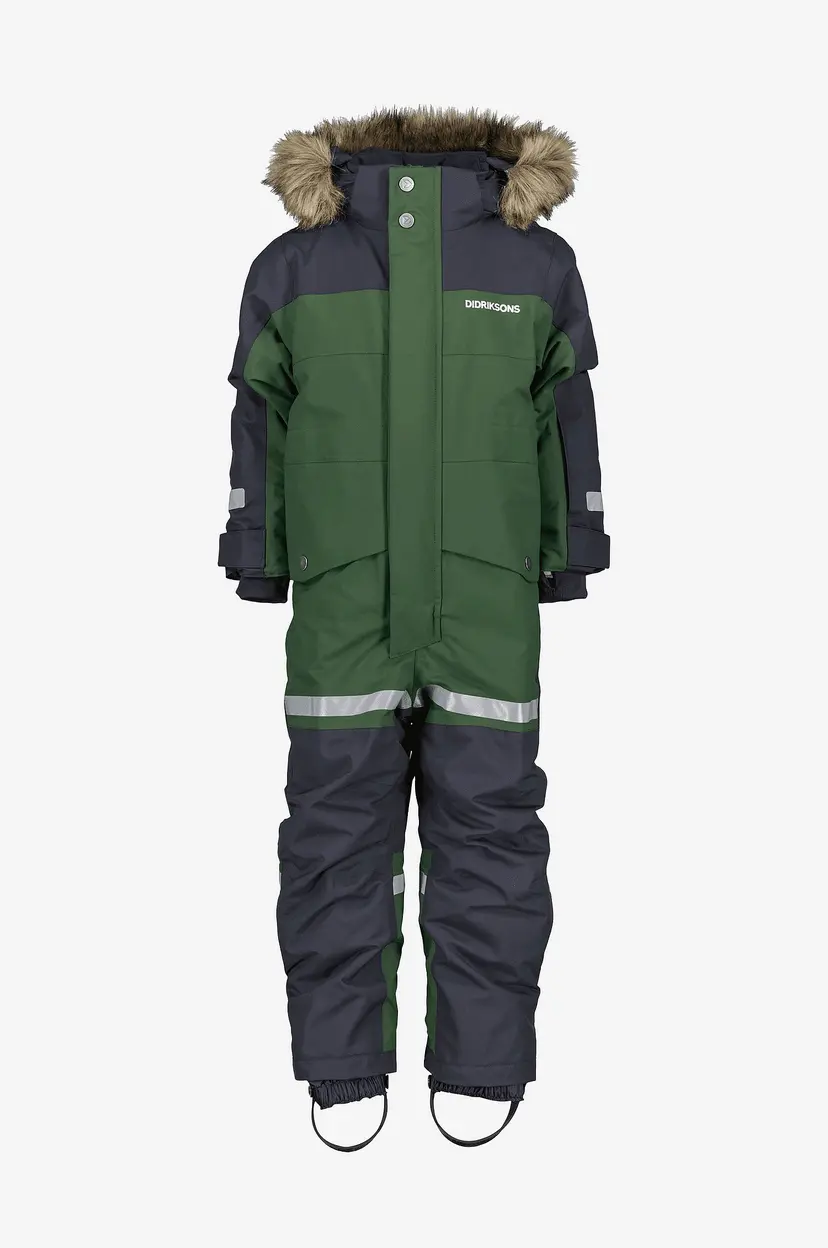 Didriksons Vinter-overall Bjärven Kds Cover 3 - Grønn