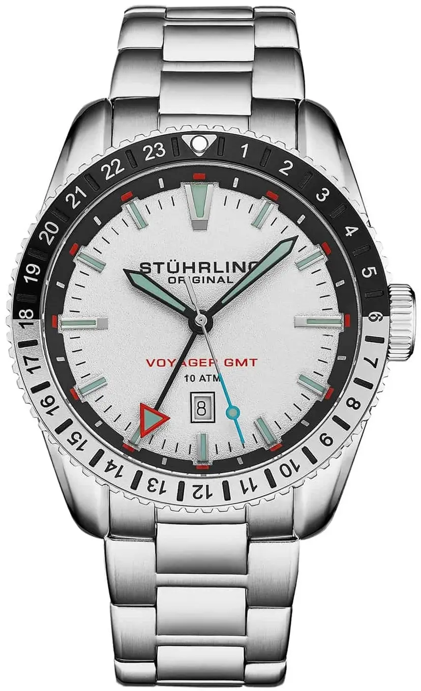 Stührling Original Stührling Original Herreklokke 4017.3 Voyager GMT Hvit/Stål Ø42 mm