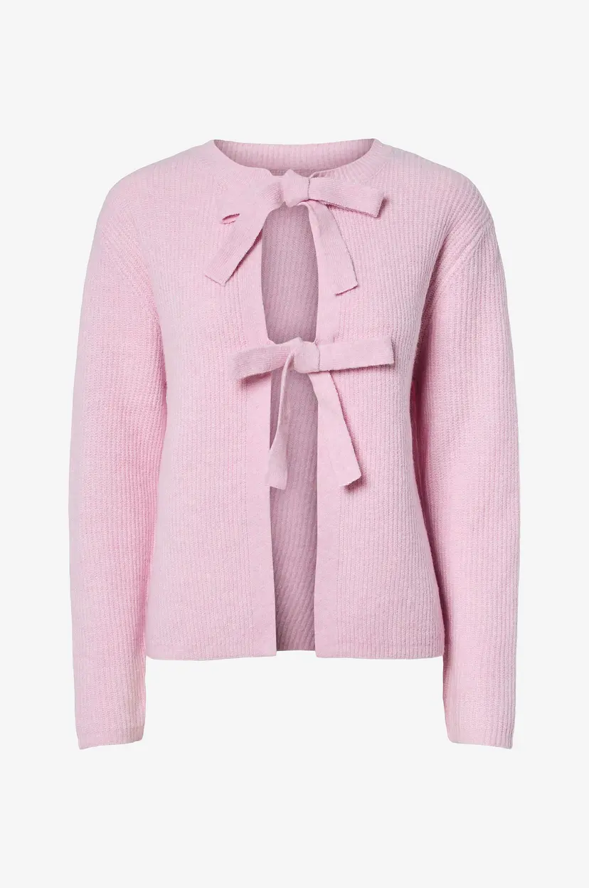 Pieces Kardigan pcSilly LS Reversible Tie Knit - Rosa
