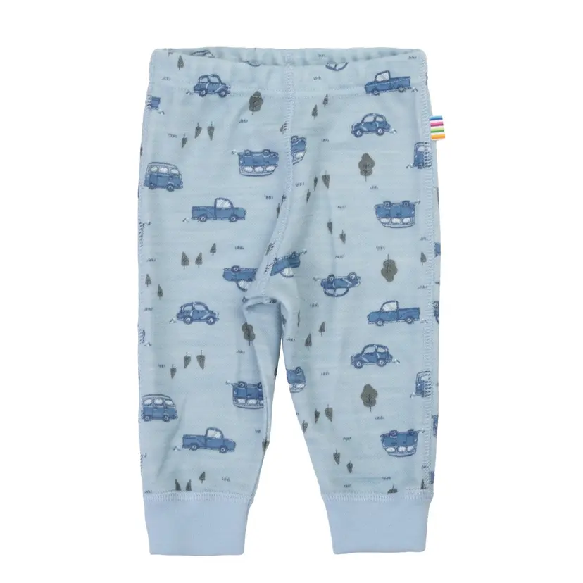 Joha Leggings i ull/bambus «Cars» Blå