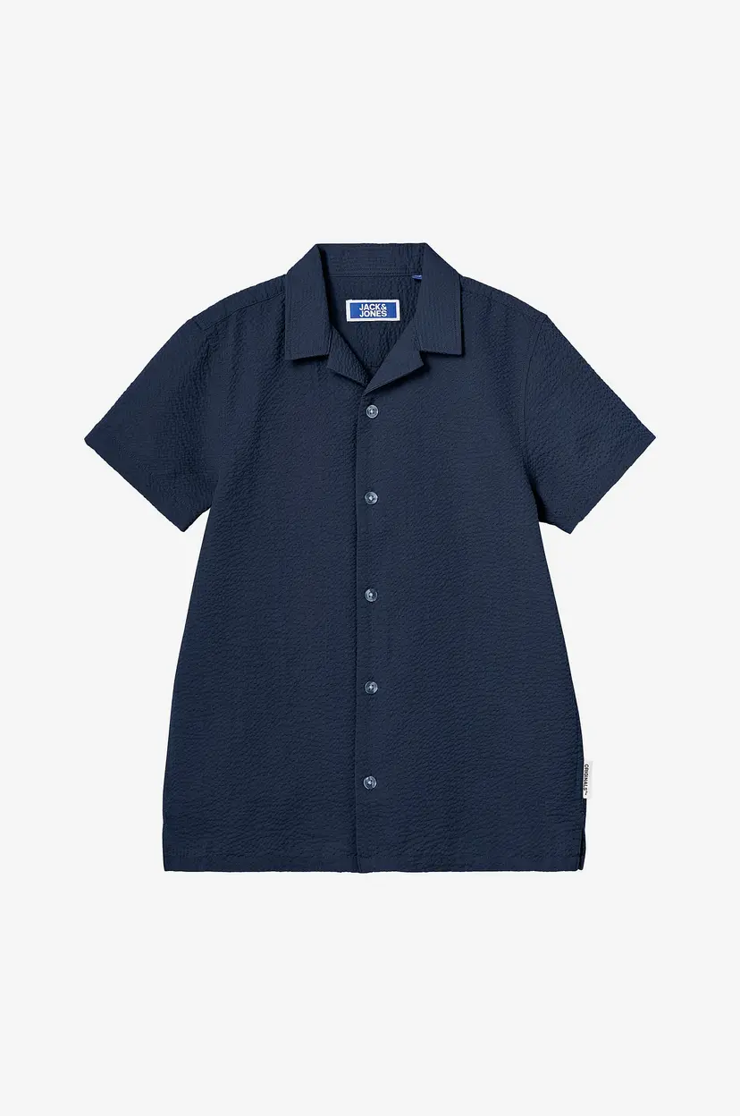 Jack & Jones Junior Skjorte jorPalma Seersucker Shirt SS - Blå