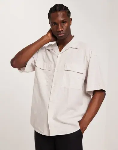 Jack & Jones Jack & Jones Jorsummer Linen Blend Resort Shirt Linskjorter Beige