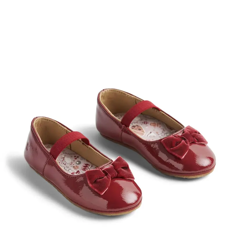 Wheat Footwear Wheat Footwear Ballerina Rosen Cherry Red (22)