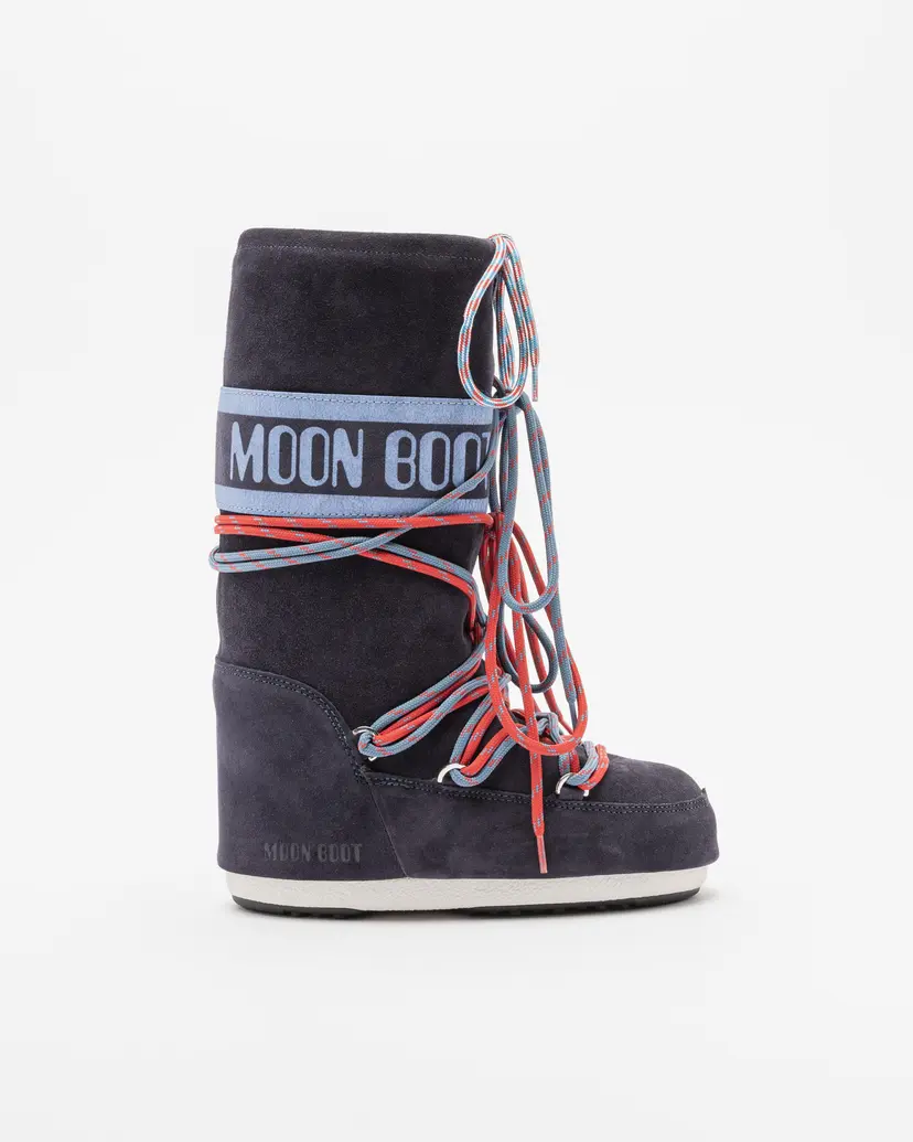 Moon Boot Moon Boot ICON SUEDE LACES Blue Knee high boots