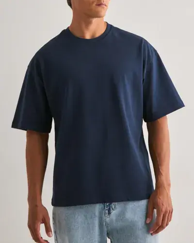Que Sera Sera Que Sera Sera Boxy Blank Tee Oversized t-shirts Blå