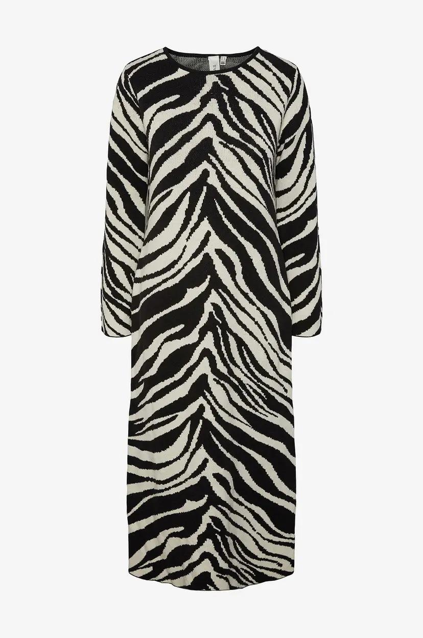 Y.A.S Kjole yasMalla LS Long Knit Dress - Beige