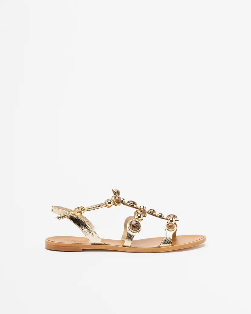PROF PROF 183040 Golden Flat sandals