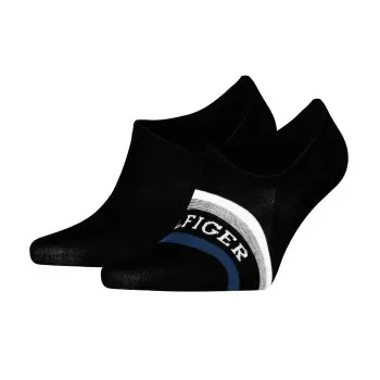 Tommy Hilfiger Tommy Men Tab Footie Socks Strømper 2P Svart Str 43/46